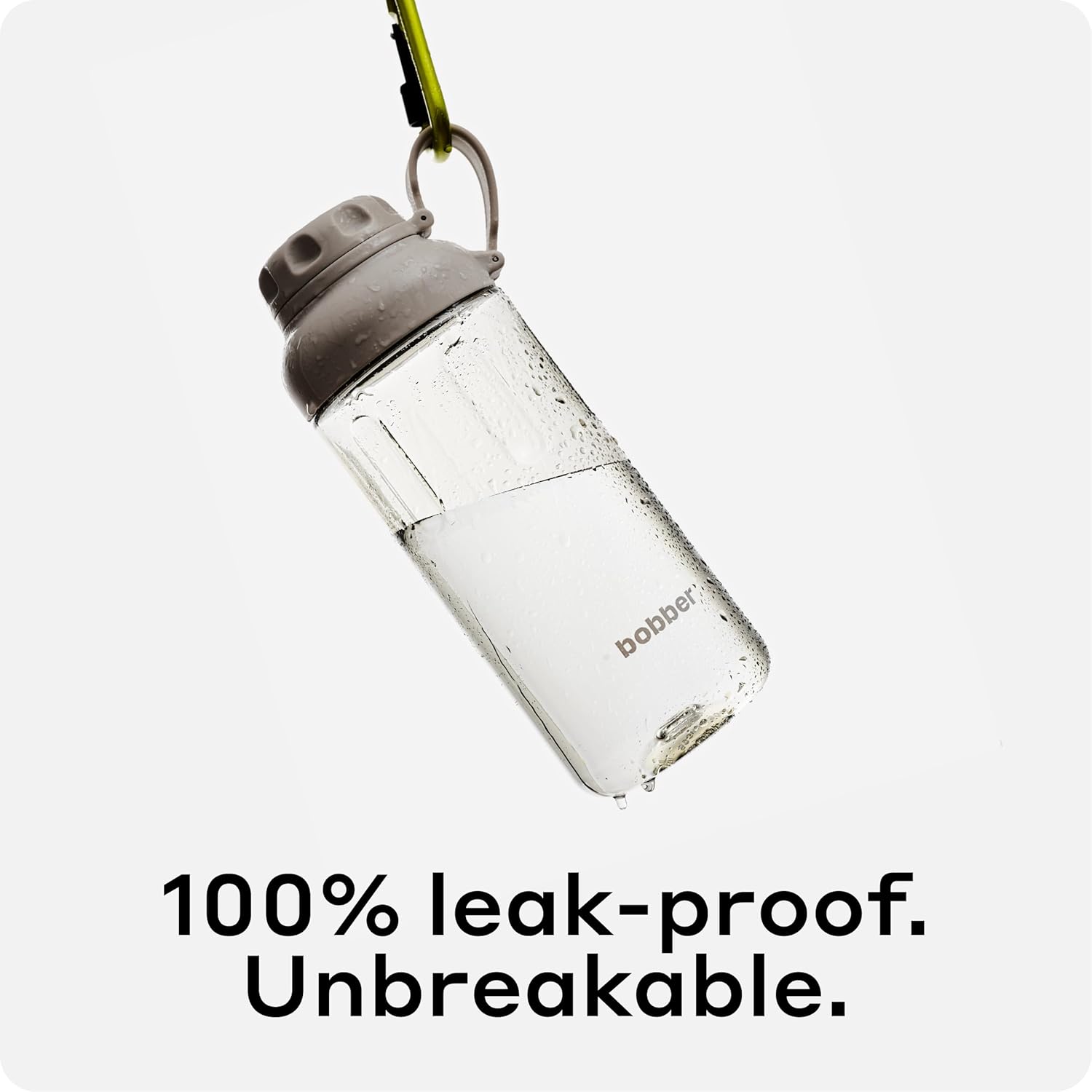 BOBBER 30 oz Clear Tritan Sport Water Bottle with Spout Lid and Handle — Dishwasher Safe, BPA Free & Leak Proof Bottle for Gym, Workout, Running — Water Diffuser Bottle for Fruit With Strainer (Grey) - Image 3