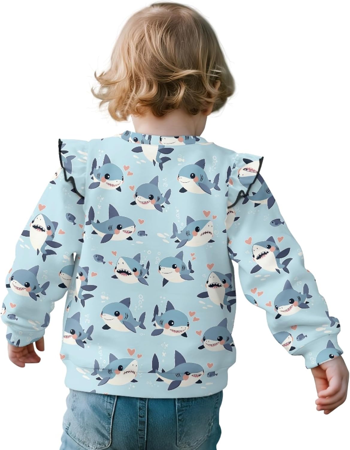 Sweatshirt Fall Casual Crewneck Girls Ruffle Pullover Sweatshirts Kids Spring Graphic Long Sleeve Shirts - Image 9