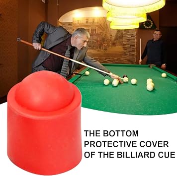 Billiards Pool Cue Bottom Protectors Pool Cue Bottom Rubber Cover Plug | Shockproof Table Game Stick Bumper Pad for Professionals Men Women Beginners