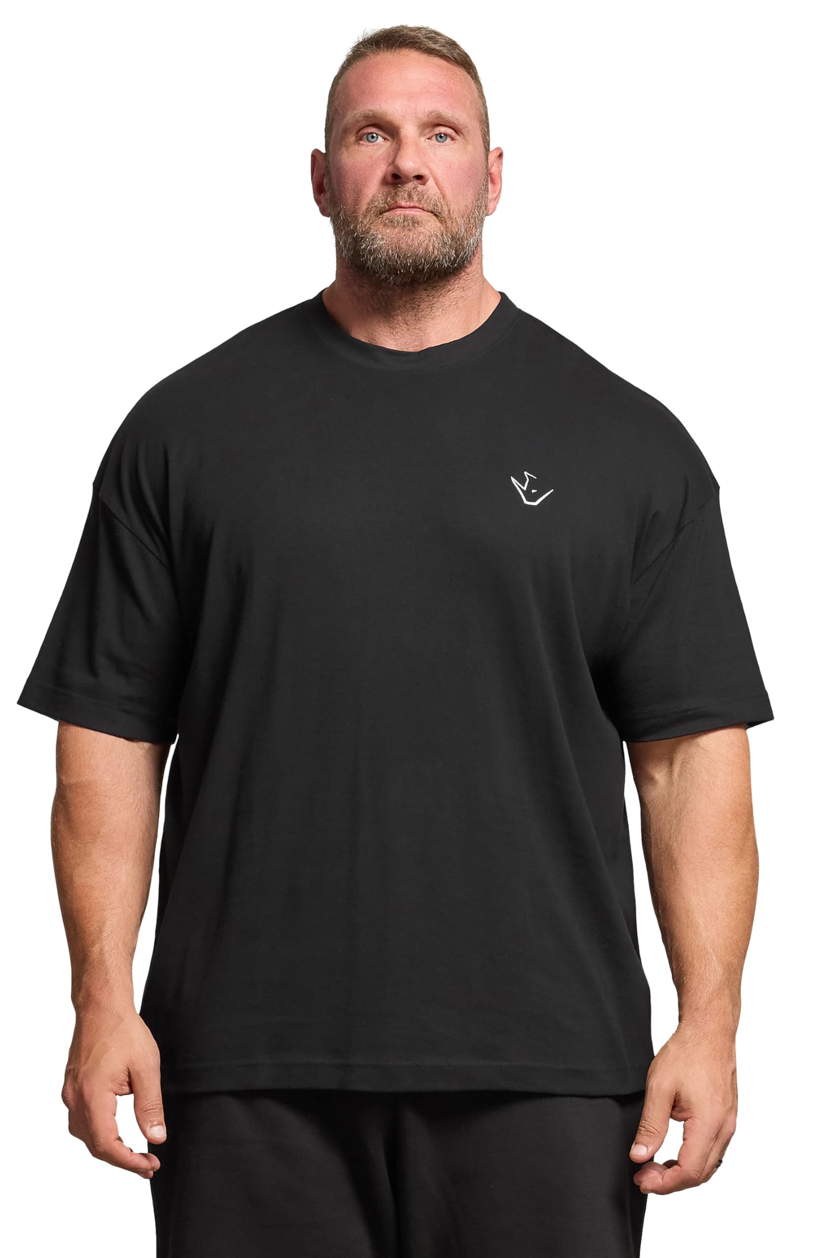 BadRhino Ironrhino Big & Tall 'Rest Day' T-Shirt - Men's - Plus Size Curve Black
