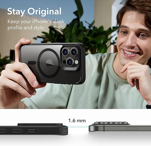 Miniatura 8 de ESR Funda para iPhone 15 Pro, compatible con MagSafe, protección de grado militar, resistente al amarillamiento, parte trasera resistente a los