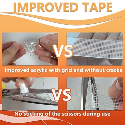 Miniatura 4 de Birllaid Cinta adhesiva nano de doble cara resistente, cinta de montaje fuerte, cinta adhesiva transparente de doble cara para paredespóstercolgar
