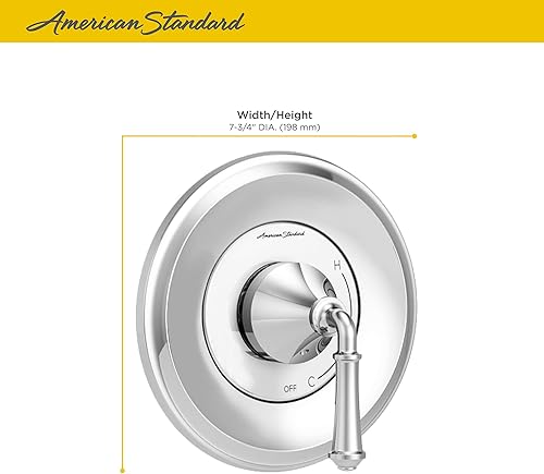 Miniatura 3 de American Standard TU052508.013 Delancey - Kit de molduras para bañera y ducha con cartucho para ahorrar agua, níquel pulido