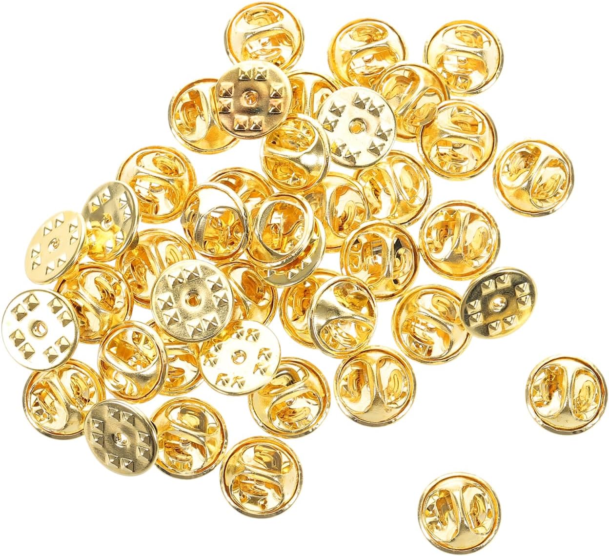 STOBAZA 100 Pcs Butterfly Clutch Pin Backs Locking Pin Backs for Brooches Tie Pins Hat Badges Secure Fasteners for Weddings Business Meetings Craft Projects 0.43 Inch