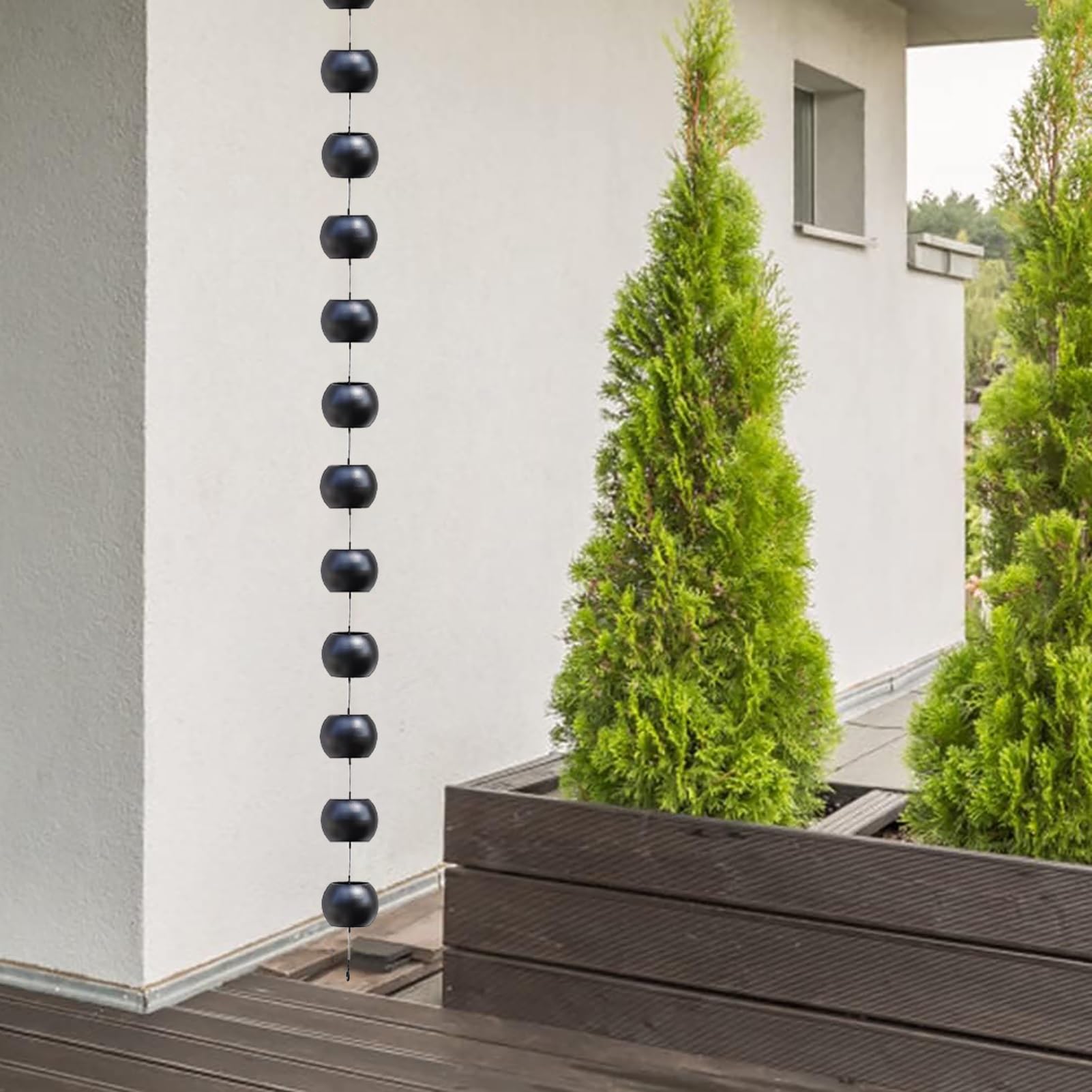 Stainless Steel Rain Chain Elegant Gutter Hanging Outdoor Decor for Downspout Replacement