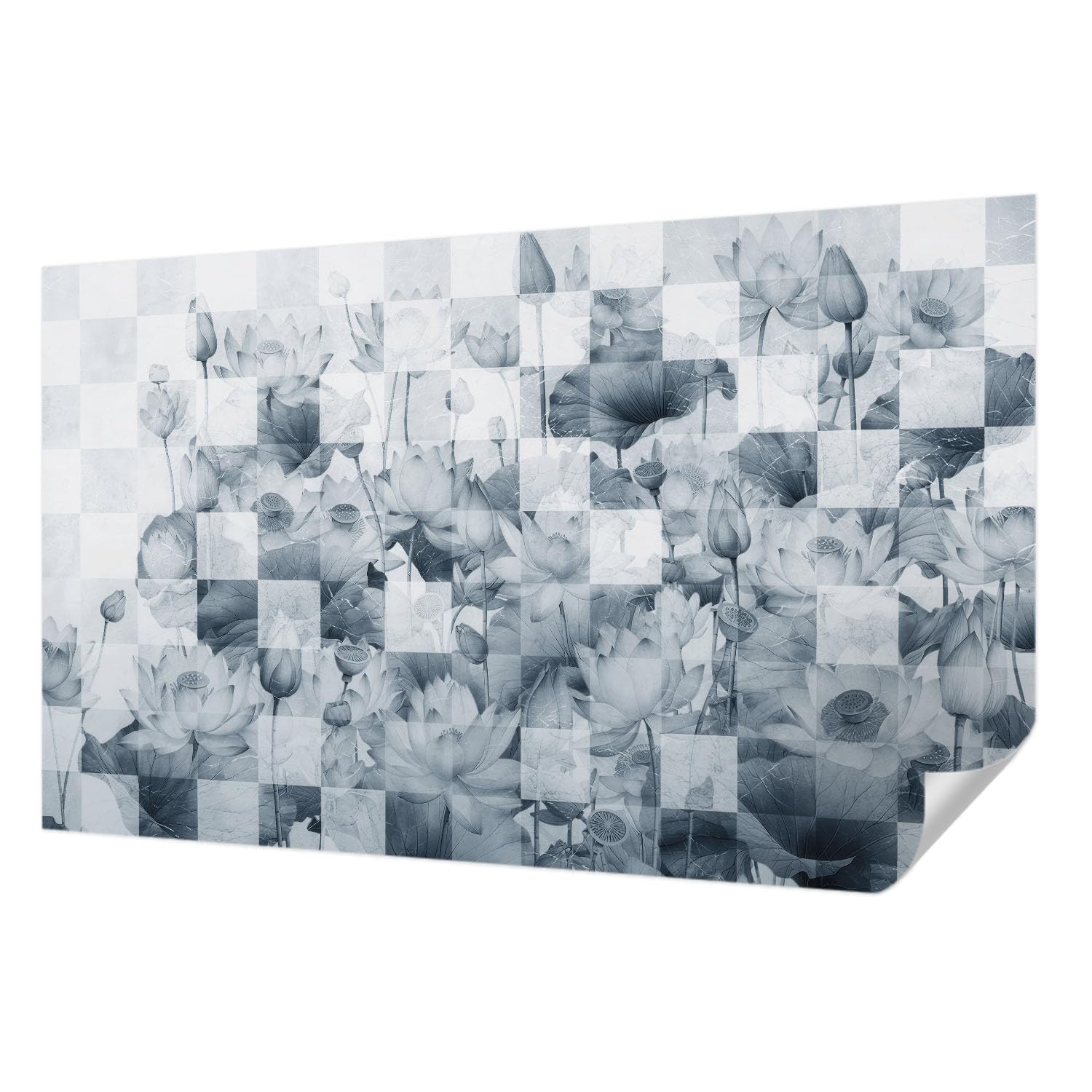 Revêtement mural autocollant fleurs de lotus Tulup 416x254 cm pour salon