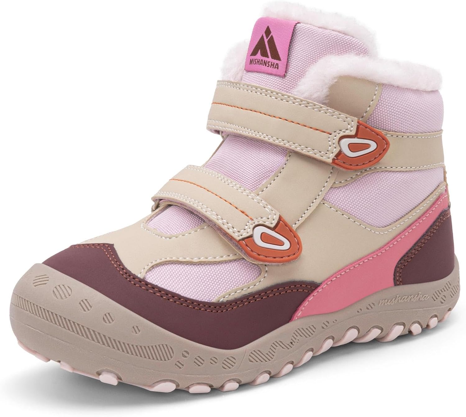 Mishansha Boys Girls Snow Hiking Boots Kids Winter Outdoor Shoes