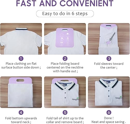 Miniatura 9 de Tabla plegable para camisas, carpeta de ropa para camisas, carpetas de ropa, herramienta plegable para lavandería, organizador de lavandería para