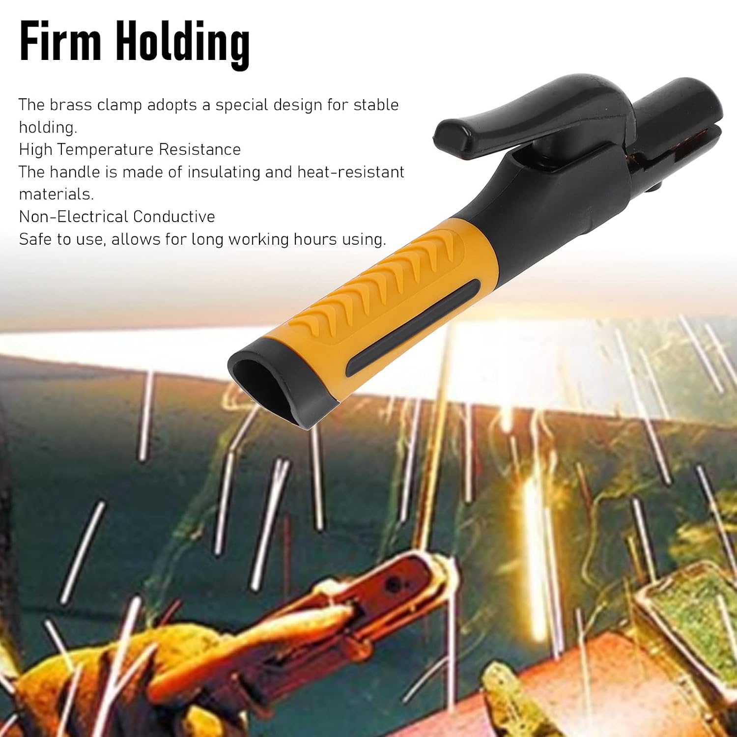 Electrode Holder 800A Heavy Duty Stick Electrode Holder with Non-Slip Handle, Welding Holding Clamp Handheld Welding Rod Plier for Welding Machine 800A