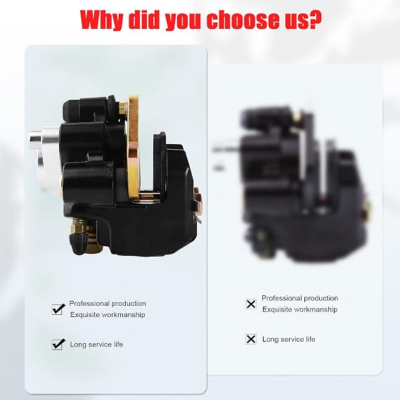 YFM350 Rear Brake Caliper Compatible with Yamaha Warrior 350 Wolverine Banshee YFZ350 Blaster YFS200 Raptor 125 250 660R YFM125 YFM250 YFM660 YFM660R Suzuki Quadsport Quadrunner 230 LT230 ATV