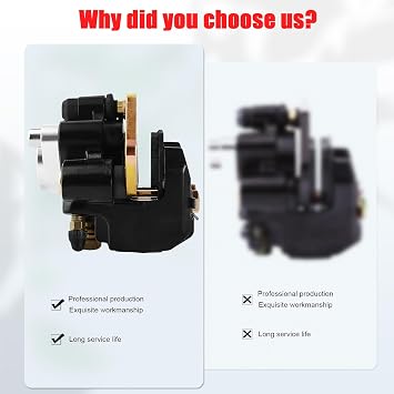 YFM350 Rear Brake Caliper Compatible with Yamaha Warrior 350 Wolverine Banshee YFZ350 Blaster YFS200 Raptor 125 250 660R YFM125 YFM250 YFM660 YFM660R Suzuki Quadsport Quadrunner 230 LT230 ATV