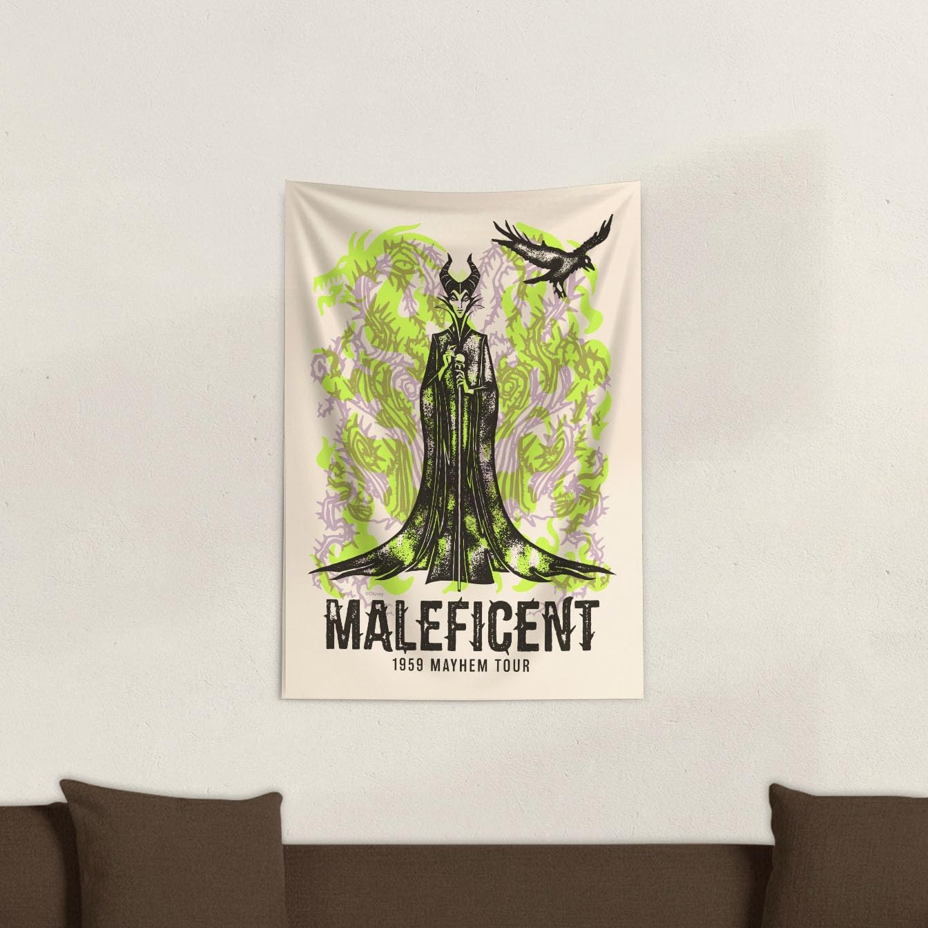 Northwest Disney Maleficent Mayhem Tour Tapestry Wall Hanging 24 × 36 Inches Soft Decorative Tapestry for Bedroom Living Room or Home Décor