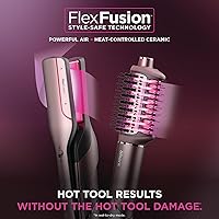 Vista 2 de Shark FlexFusion Alisadora de Cabello y Secadora Potente con Difusor, Cepillo de Cabello Fusion, Moldeador de Aire de Cerámica con Rizadores