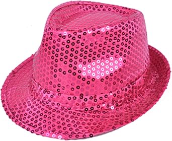 boxed-gifts Solid Color Sequins Fedora Hat
