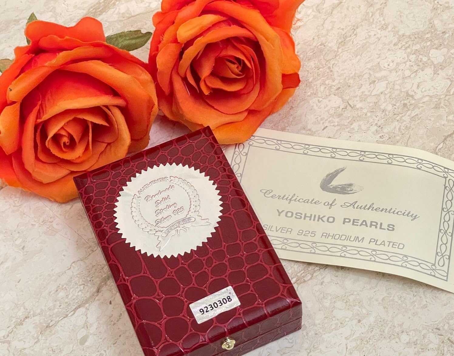 PierreLorren 9mm White Real Cultured Pearl Necklaces for women Freshwater NATURAL Pearl Jewelry Set 18" AAAA grade Cultured Pearl Necklace 18k White GOLD Silver Akoya Baroque Pearl Earrings Womens day - Image 9