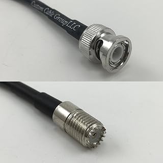 1 foot RG58 BNC MALE to MINI UHF FEMALE Pigtail Jumper RF coaxial cable 50ohm Quick USA Shipping