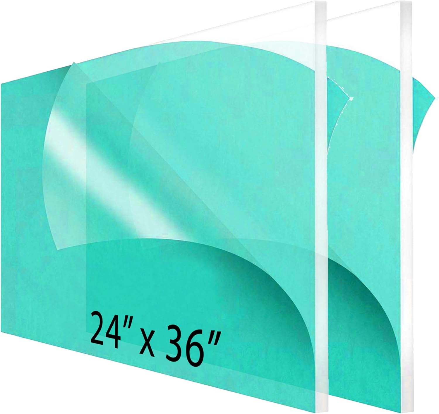 Clear Acrylic Plexiglass Sheet 18 x 36 1/8 Thick Cast Industrial Raw