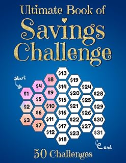 Ultimate Book of Savings Challenge: 50 Unique Challenges | $1, $5, $10,$50,100, $300, $1000, $5000, $10,000 and more daily and weekly savings tracker