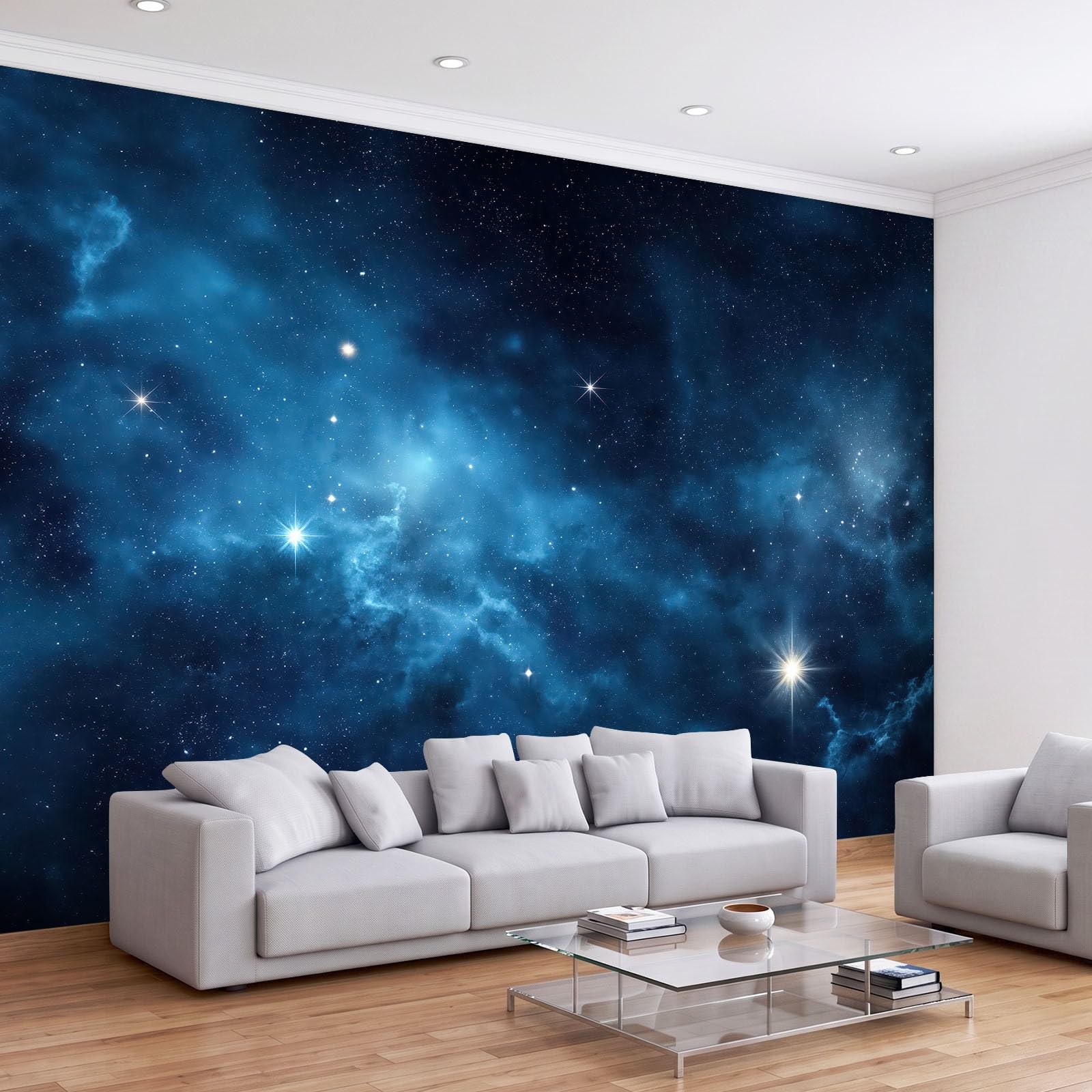 Générique Panoramiczna tapeta 400 x 280 cm Oniryczny wszechświat gwiaździste niebo mgławica włóknina XXL fototapeta dekoracja ścienna gobelin do salonu sypialnia - tapeta Trompe l'eil efekt 3D