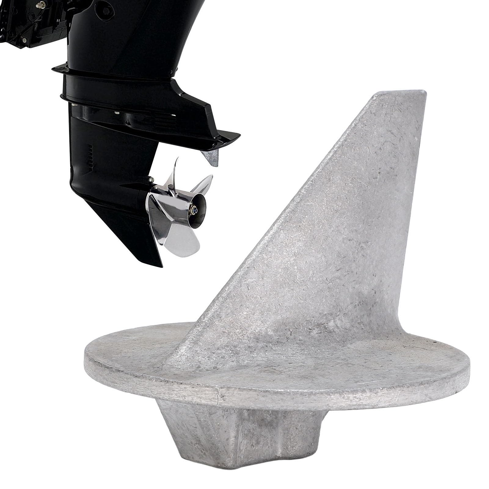 Aluminium-Trimmklappenanode 31640 Q 4 Starke Struktur Externe Motor-Einstellplatte Anode Ersatz, geeignet für Mariner-Außenbordmotoren MerCruiser Heckantriebe