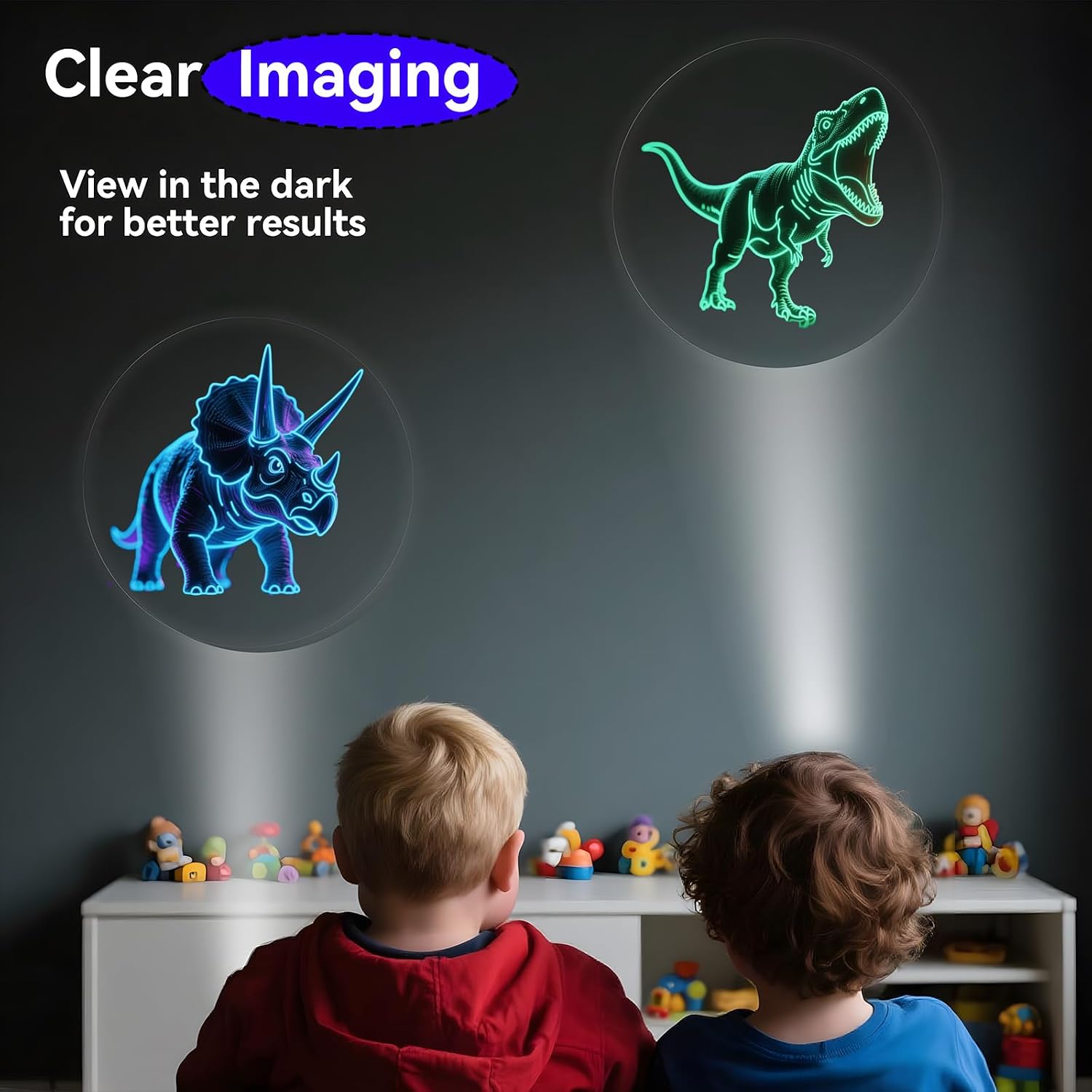 40 PCS Dinosaur Party Favors Kids LED Light Up Finger Lights image 4