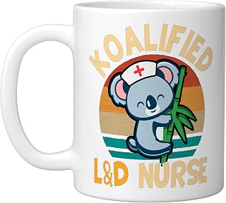 Cute Koala Labor & Delivery Nurse Koalified L&D Nurse Ceramic Mug, White