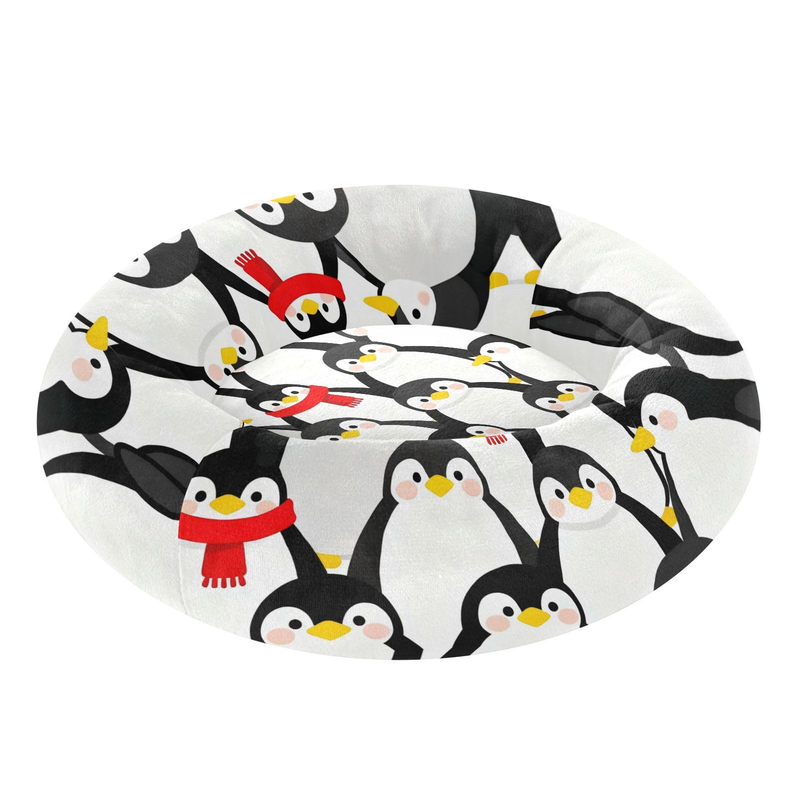 Lit apaisant pour animaux de compagnie pingouin doux taille XS pour l'hiver