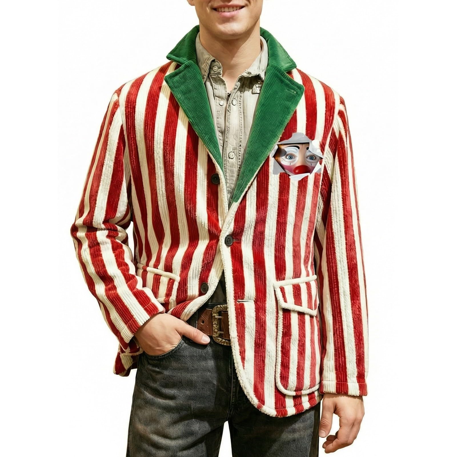 Chaqueta de pana genérica para festival de noche, elegante, corte ajustado, abrigo con botones para hombre, estilo casual
