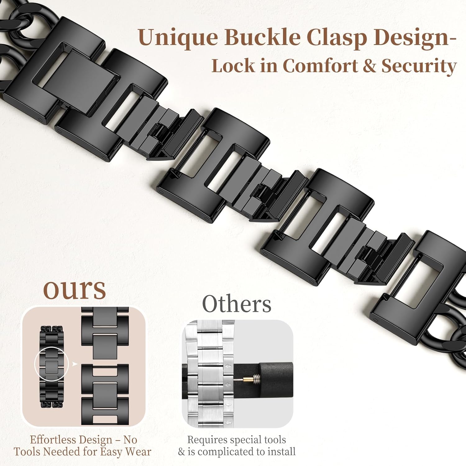 GEAK Metal Band Compatible with Apple Watch Bands for Women 40mm 38mm 41mm 42mm 44mm 45mm 46mm 49mm, Stylish Adjustable Steel Chain Link Bracelet for iWatch Series 11 10 SE Ultra 9 8 7 6 5 4 3 2 1 - Image 4