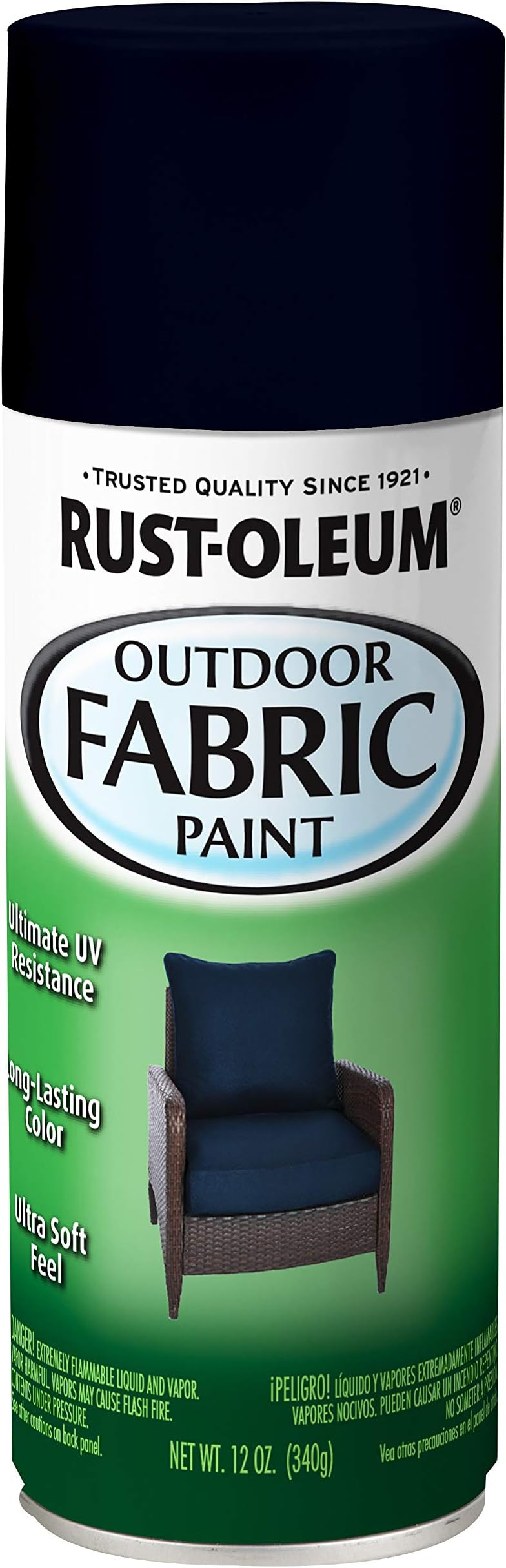 Rust-Oleum 358832 Outdoor Fabric Spray Paint, 12 oz, Navy
