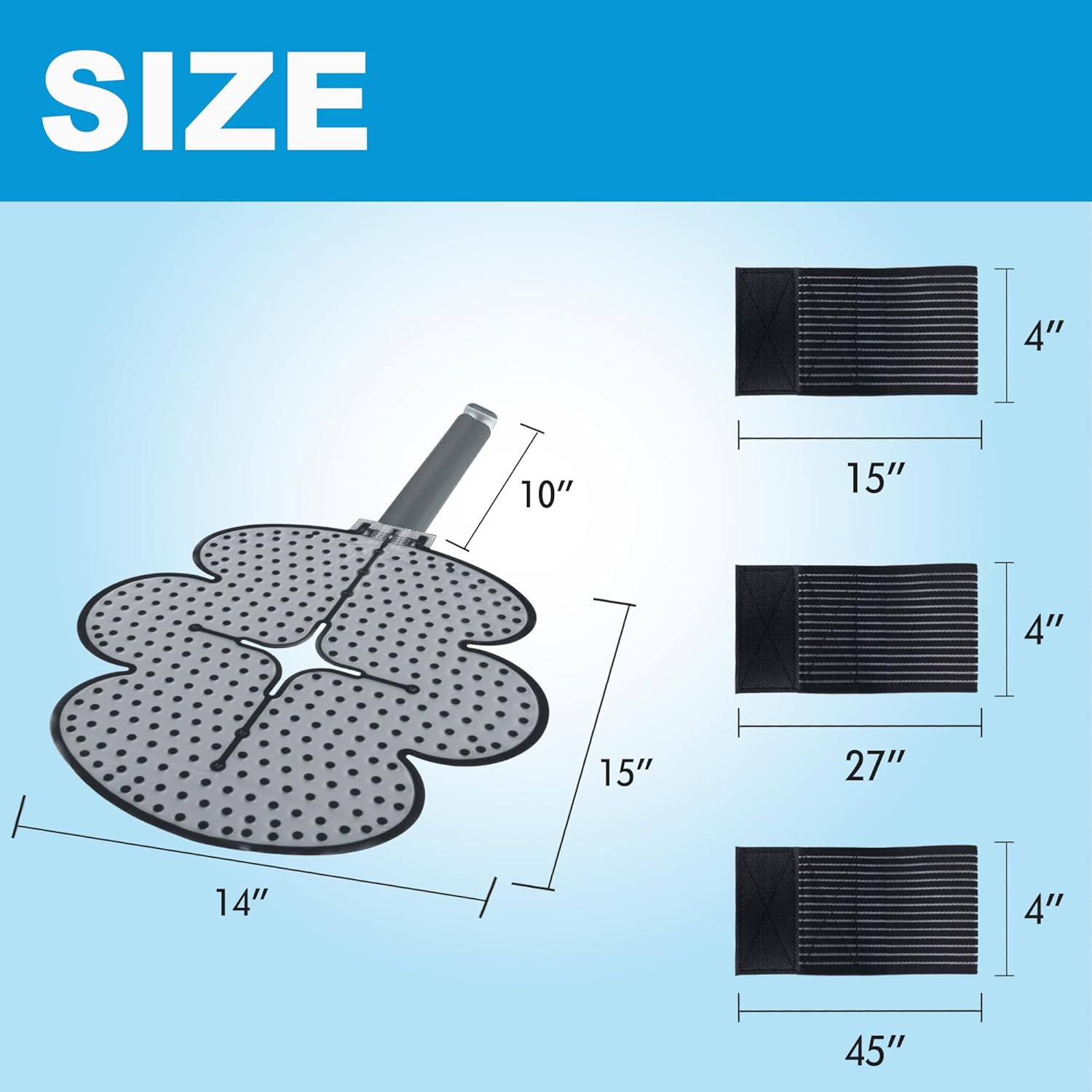 Large Knee Pad for Cold Therapy Systems, Cold Therapy | Ice Pad for Knee, with 3 Independent Elastic Straps | After Knee Aurgery