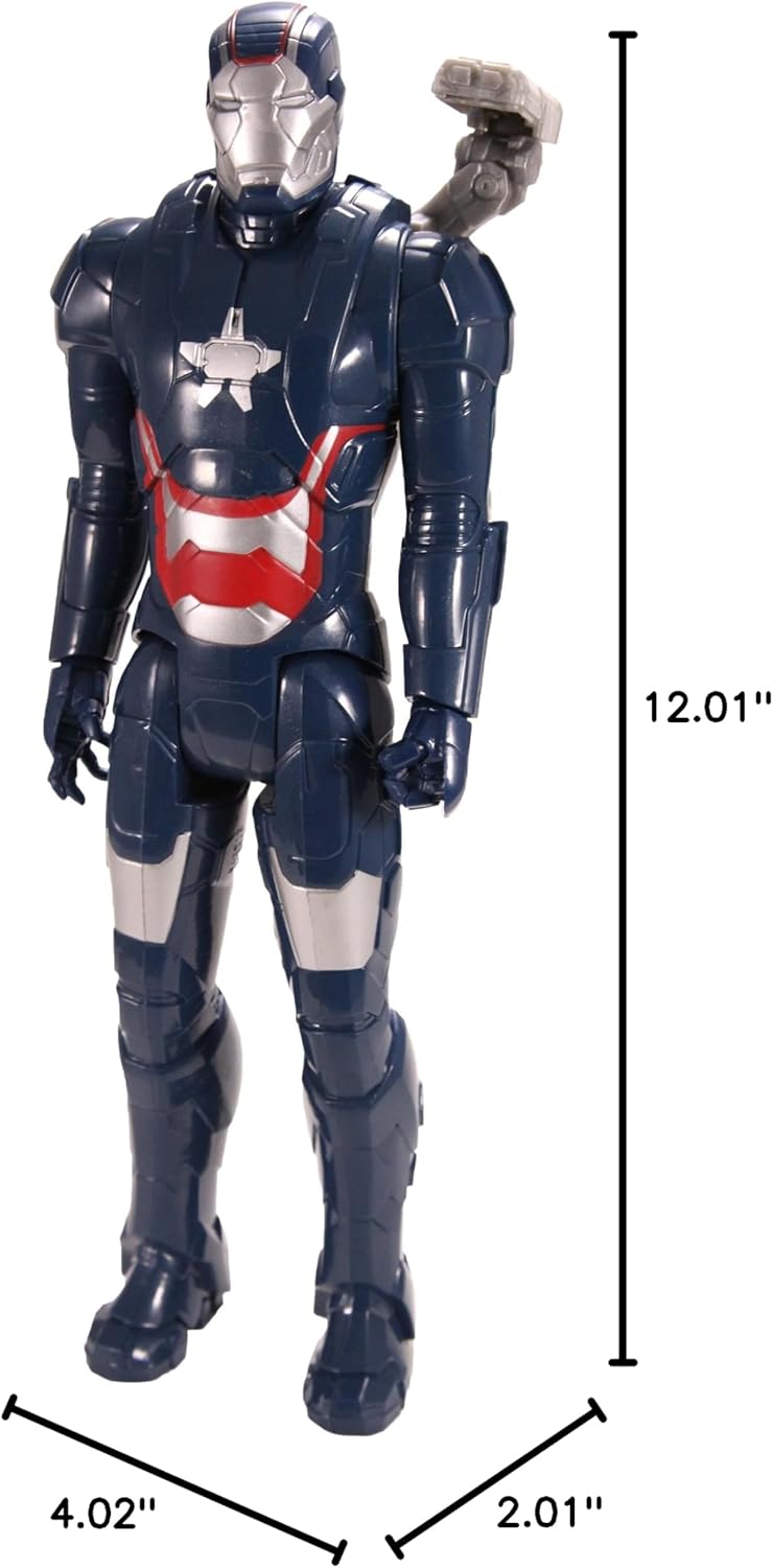 Marvel Iron Man 3 Titan Hero Series Avengers Initiative Movie Series Iron Patriot Action Figure, 12-Inch