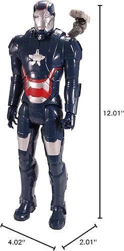 Vista 2 de Hasbro Marvel Iron Man 3 Titan Hero Series Avengers Initiative Movie Series Iron Patriot Figura de acción, 12 pulgadas