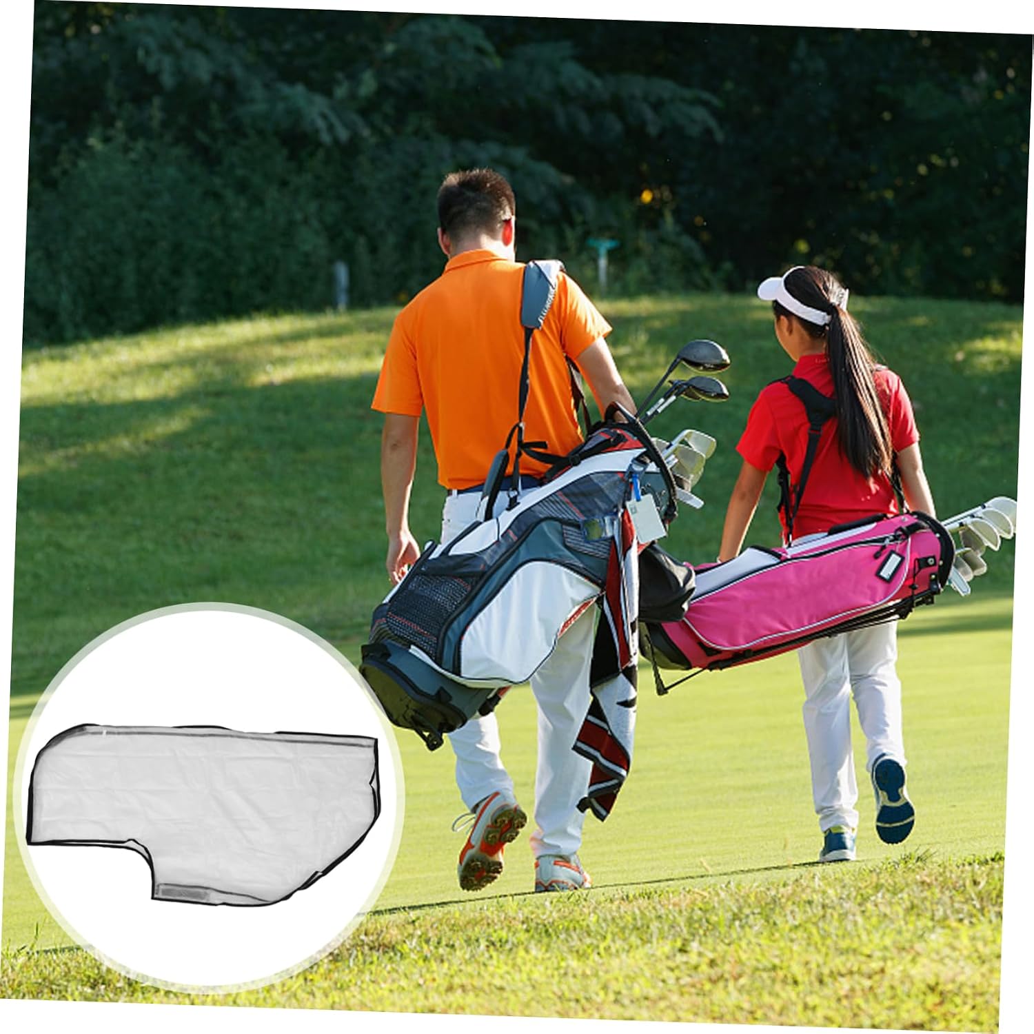 Transparent Golf Bag Rain Cover Plastic Cover for Golf Bags Durable and Lightweight Protection Against Rain and Ideal for Golf Cart and Travel Use