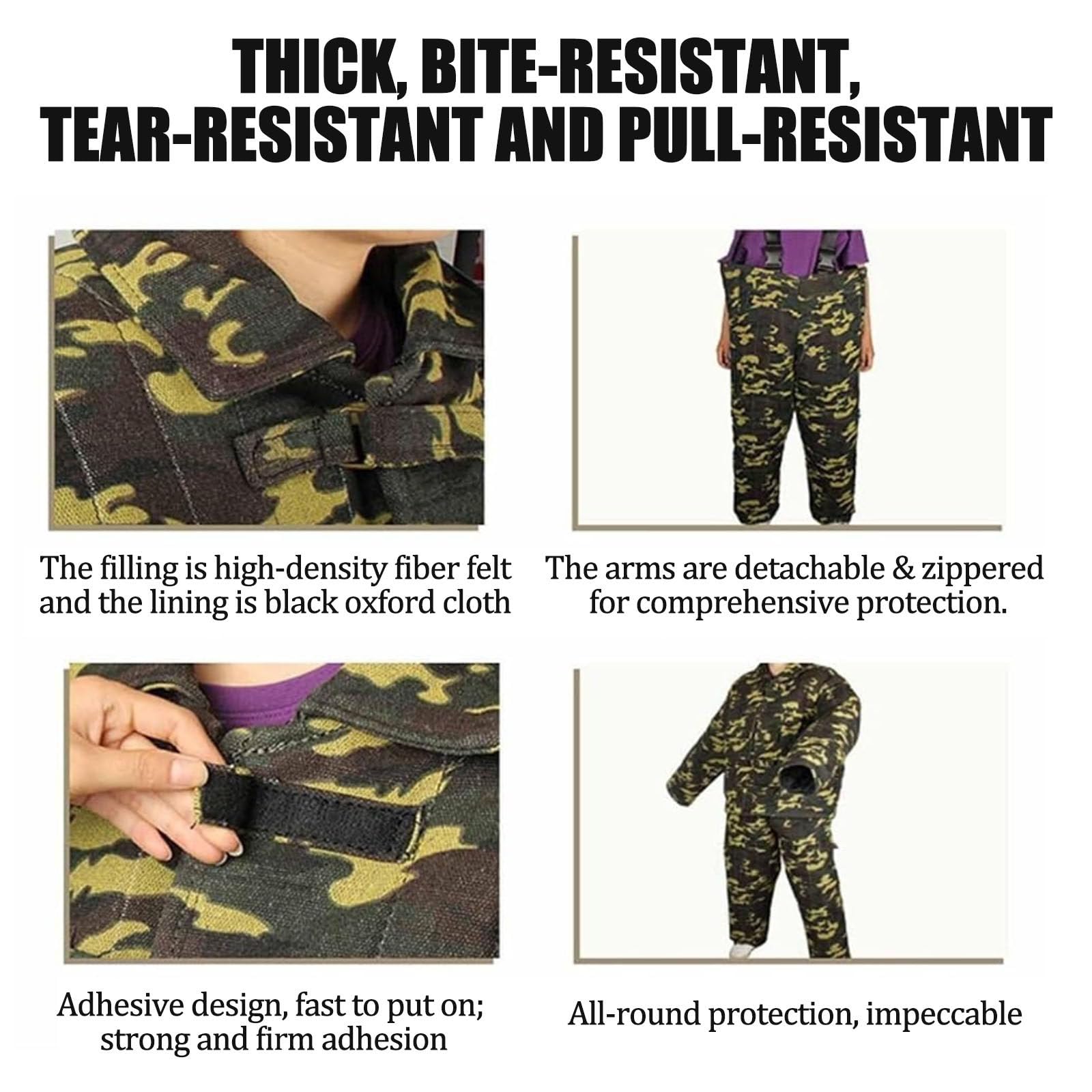 Ropa protectora para perros de adiestramiento, traje profesional de protección corporal para perros grandes, mangas antimordeduras, chaqueta y pantalones de adiestramiento para perros policía.