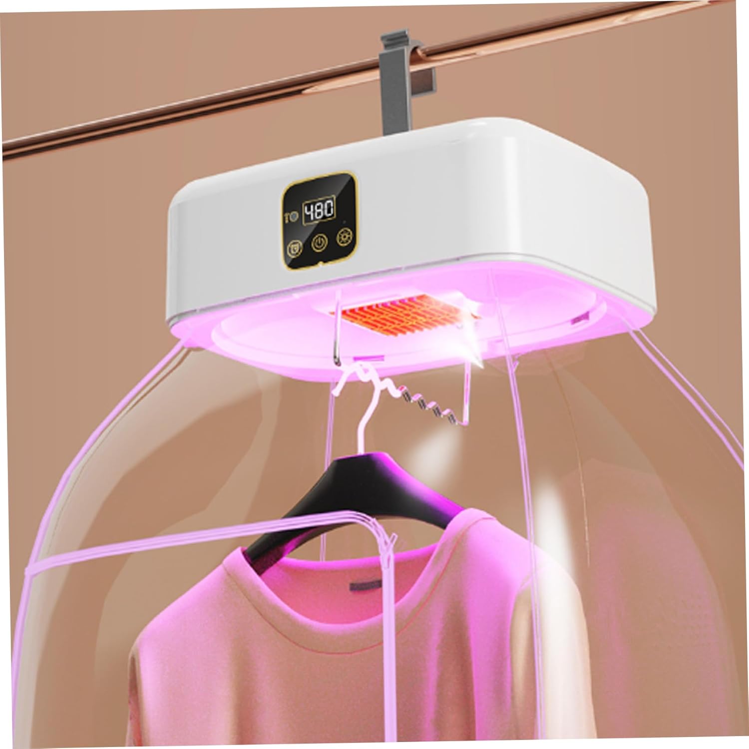 Portable Clothes Dryer with Remote Control Foldable Mini Dryer Machine for Travel Carry RV Home Apartment