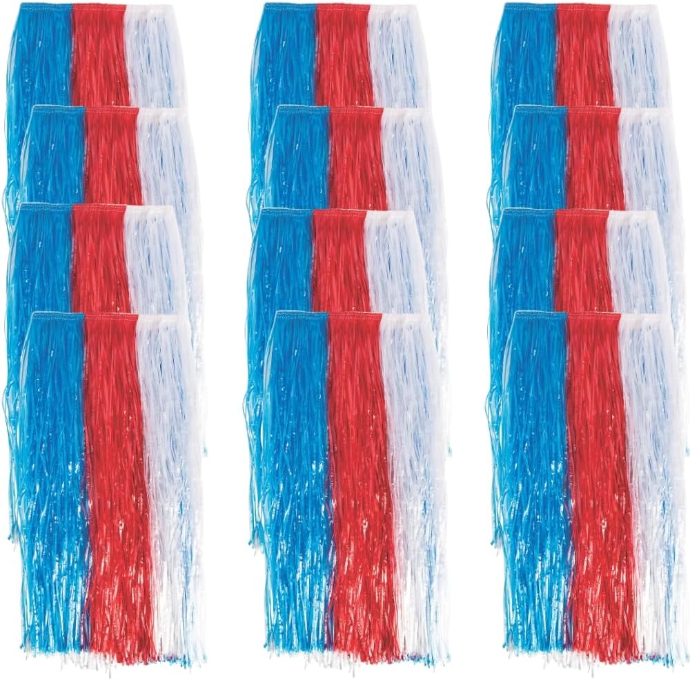 Adult’s Patriotic Hula Skirt - 12 Pack - 4th of July Party Apparel