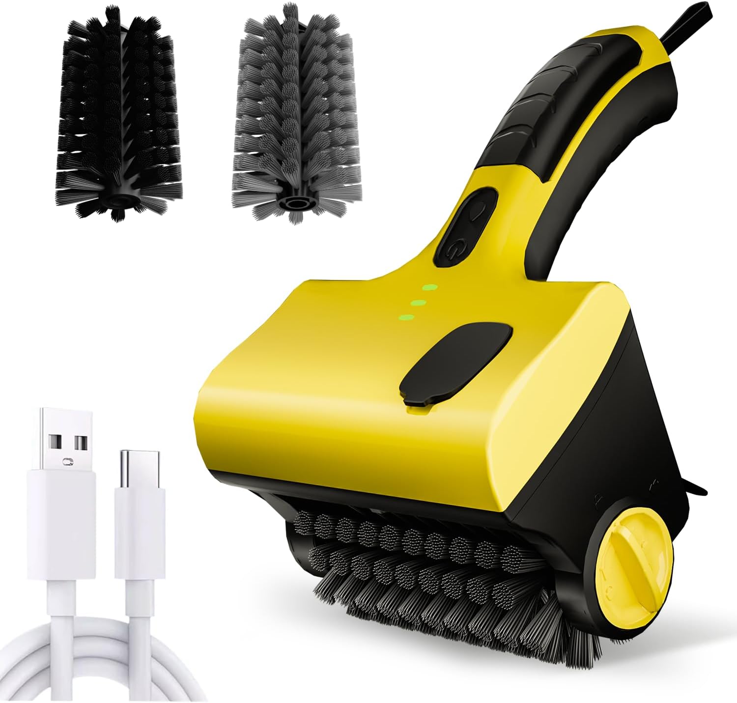 Electric Grill Brush for Outdoor, Cordless Rechargeable Grill Brush with Water & Cleaning Solution Tank, IPX7 Waterproof, 304 Stainless Steel, Automatic Grill Cleaner for BBQ Grates