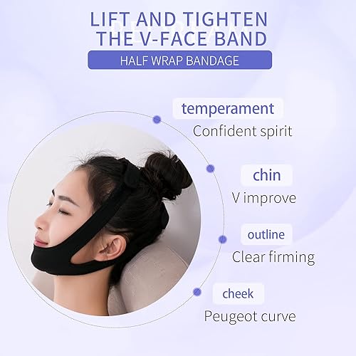 Miniatura 6 de V Line - Correa para adelgazar facial, máscara facial para adelgazar, correa para la barbilla para mujeres elimina la flacidez de la piel,