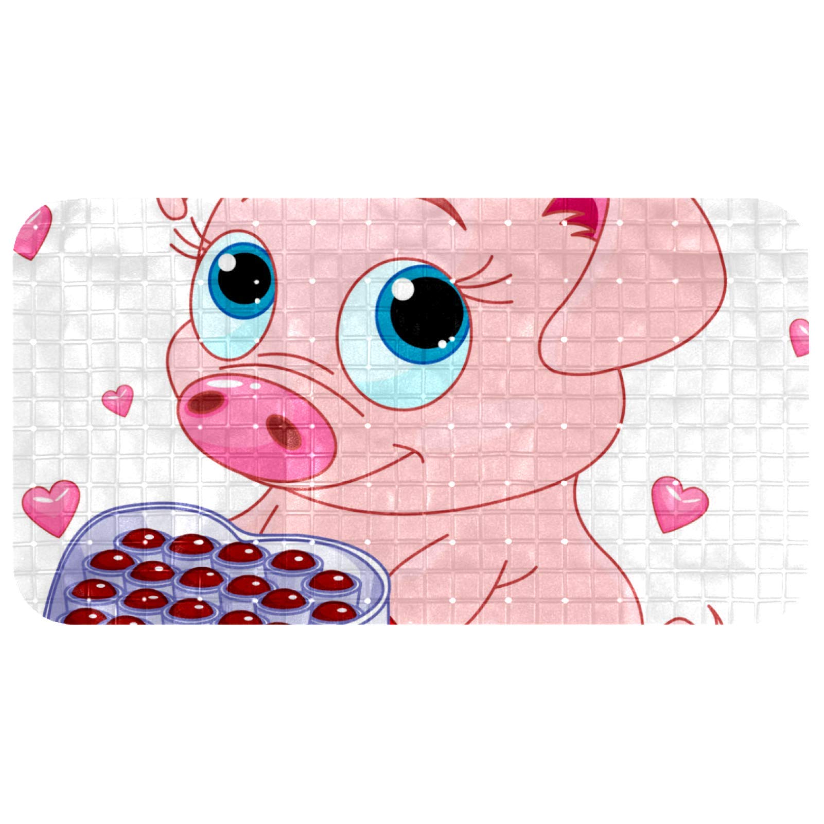 Tapis de bain antidérapant Bennigiry petit porcinet 28x38 cm pour la douche des enfants