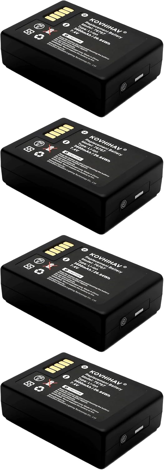 4 Pack R10 Battery 7.4V Li-ion 3600mAh Compatible with Trimble R10 R12 V10 GPS RTK GNSS Receiver 990737 76767