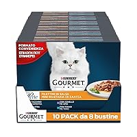 GOURMET Perle Cibo Umido per Gatti Adulti Filettini in Salsa con Tacchino