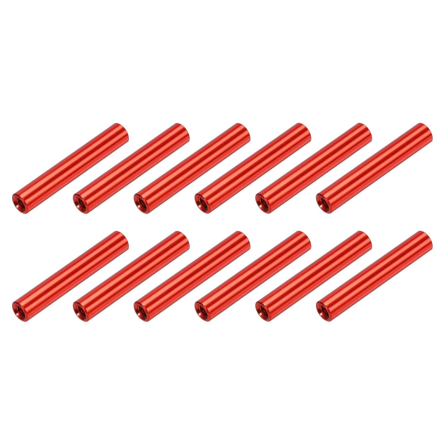 12 Pcs Round Aluminum Standoff Column Spacer M3x30mm for RC Airplane Red HOAICH375