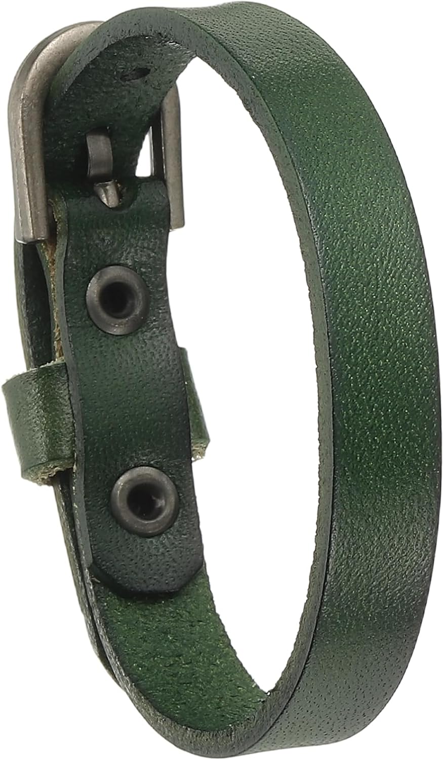 PATIKIL Leather Belt Bracelet, Thin Buckle Wristband Buckle Wristband for Men Women Vintage Cuff