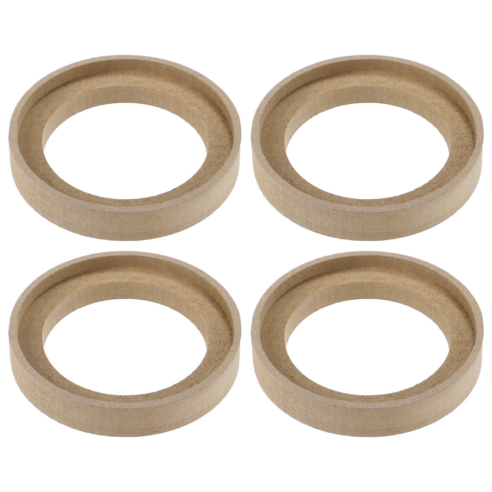 uxcell 4 Pcs Universal 3 Inch Speaker Subwoofer Mounting Spacer Rings Solid Wood Beige-image-43