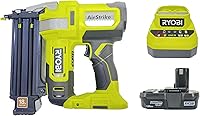 RYOBI 18V ONE+ P321K AirStrike 18-Gauge Cordless Brad Nailer Kit - Lightweight, Compressor-Free Power