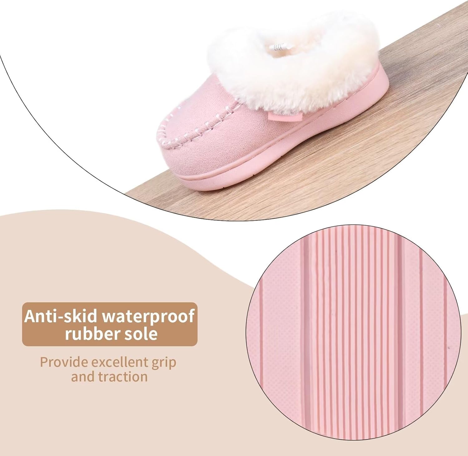 Toddler Kids House Shoes Slippers with Memory Foam Fuzzy and Warm Cozy Comfort Fleece Clog Slip On Sole Protection for Boys Girls Indoor Outdoor - Image 4