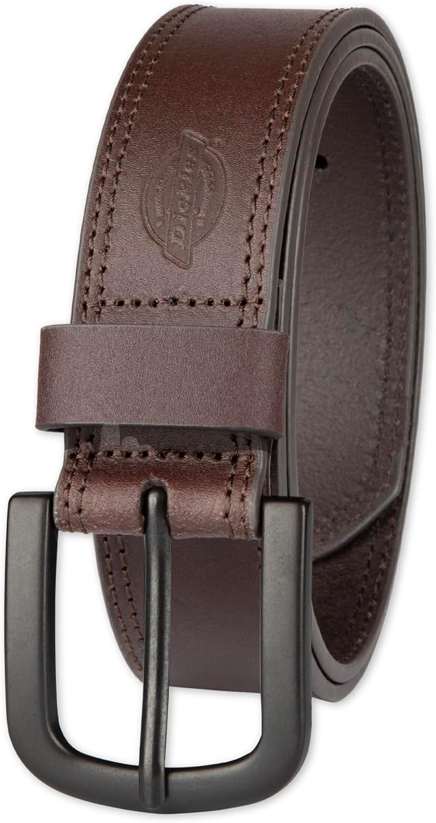 Dickies mens Genuine Leather Belt – Durable Casual Style, Regular & Big and Tall Sizes