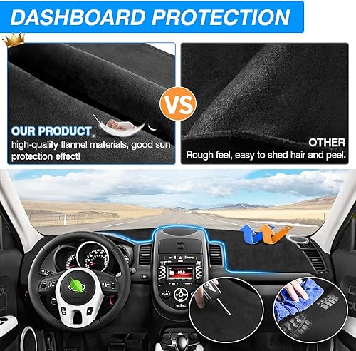Miniatura 216 de Cartist - Funda de salpicadero, alfombrilla antideslizante, protector de rayos ultravioleta, antirreflejos