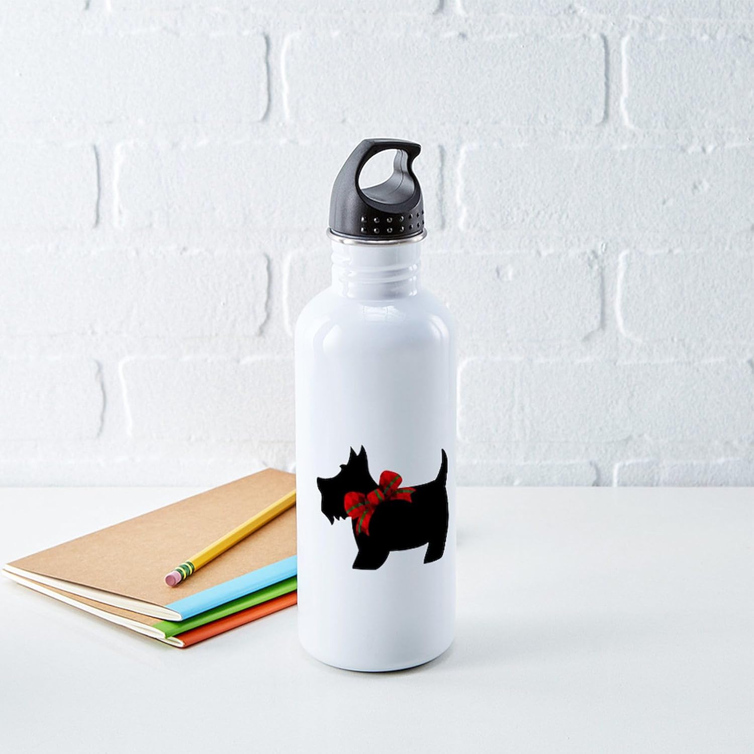 CafePress Scottie Dog With Bow Water Bottle 1.0L (34 oz) Stainless Steel Water Bottle